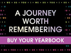 Jostens Yearbook banner. A journey worth remembering. Buy your yearbook.